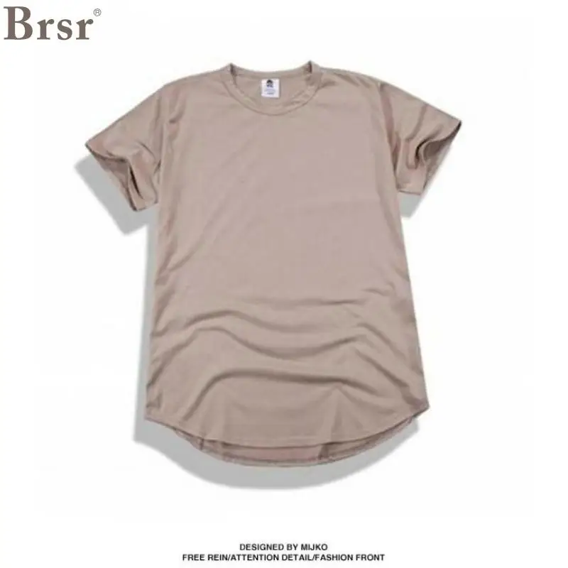 

2018 Plain Solid Color Rendering Bottom Arc Swing East Gate Plus Long Paragraph Short Sleeve Tee Male T Shirt Adyn High Street