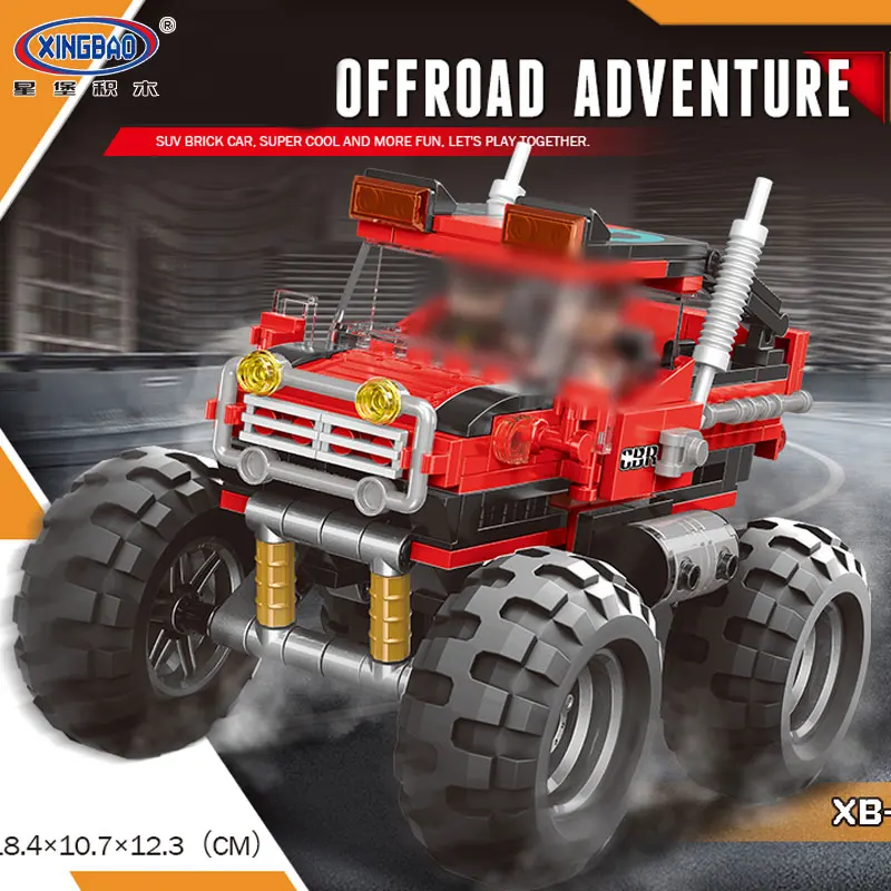 XingBao-03025-331Pcs-Car-Series-The-super-big-foot-car-Set-Building-Blocks-Bricks-For-Kids
