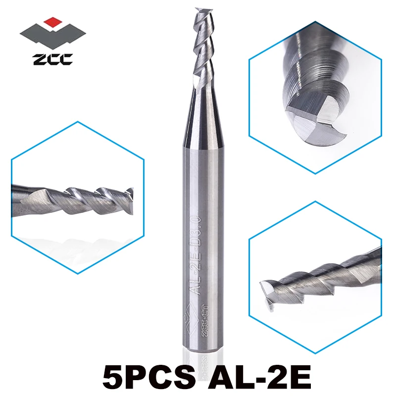 

AL-2E-D3.0 ZCC.CT Cemented Carbide End mills Good chip removal performance, high machining efficiency end mills for aluminum