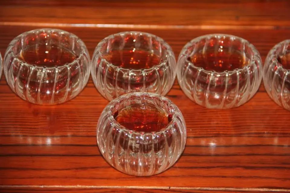 

Chinese Kung Fu tea cups coffee cups Double layer cup Pattern Heat resistance glass
