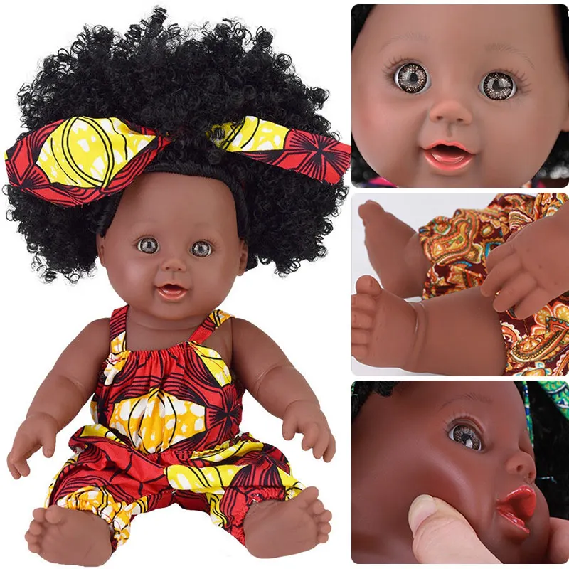 30 см афро США 30 см 12 дюймов черные детские куклы полностью силиконовые виниловые реборн поп boneca детские мягкие игрушки игрушка малыш Nathniel принцесса