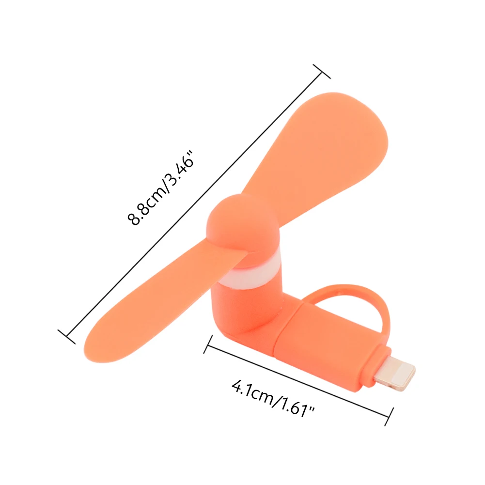 orange YCDC портативный 5 в мини USB Вентилятор Кулер смартфон для IPhone 5 6 6s 7 Plus ручной телефон вентилятор охлаждения для samsung Xiaomi Android - Цвет: orange