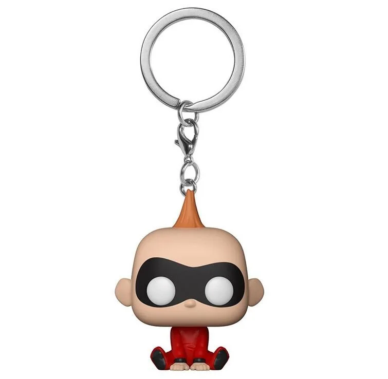 

Hot Movie Incredibles 2 Action Figures Elastigirl Jack Keychain Toys Figure Keychain Key Ring pendant with retail box