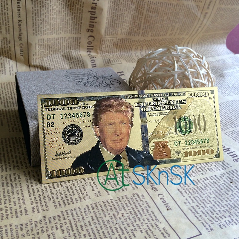 Big Sale Colorful Double Design President Donald Trump Money Dollar Bill Usd 1000 America Gold Plated Bank Note Colletion Collet Aliexpress Big Sale Colorful Double Design President Donald Trump Money Dollar Bill Usd 1000 America Gold Plated Bank Note Colletion Collet Aliexpress