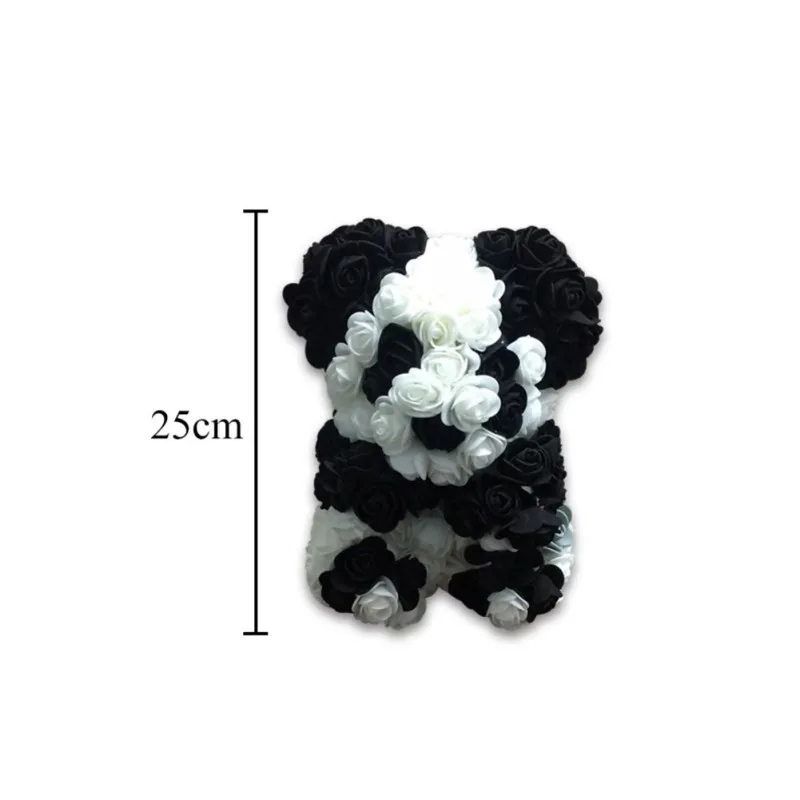 Artificial Flowers Rose panda Bear Plastic Foam Rose Teddy Bear Girlfriend Valentines Day Gift Birthday Party Decoration