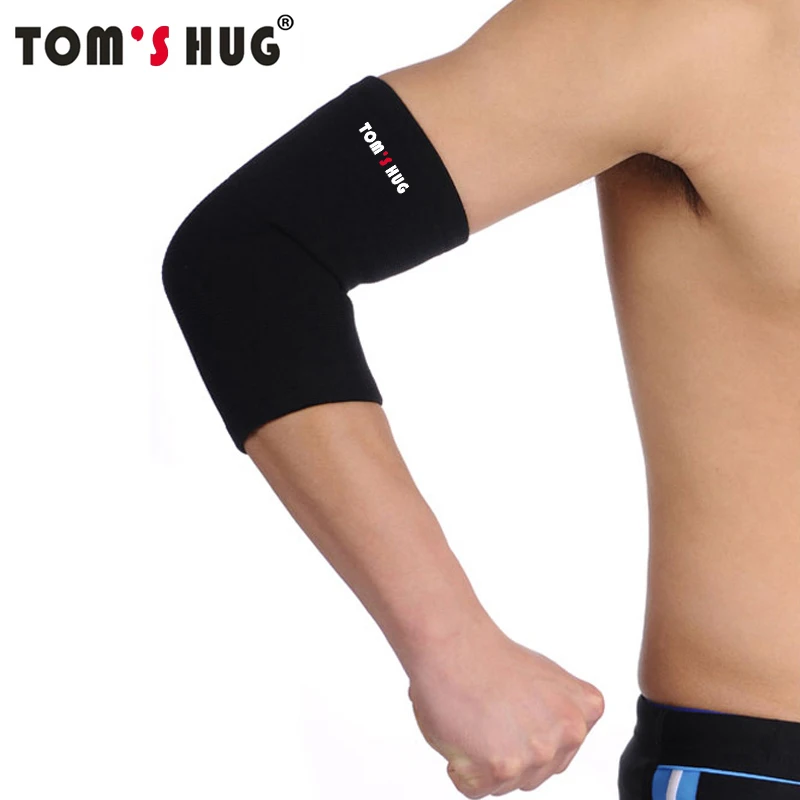 1 шт. налокотник защитный рукав коврик Tom's Hug бренд высокая эластичность Спорт на открытом воздухе Велоспорт тренажерный зал налокотник бандаж Теплый черный