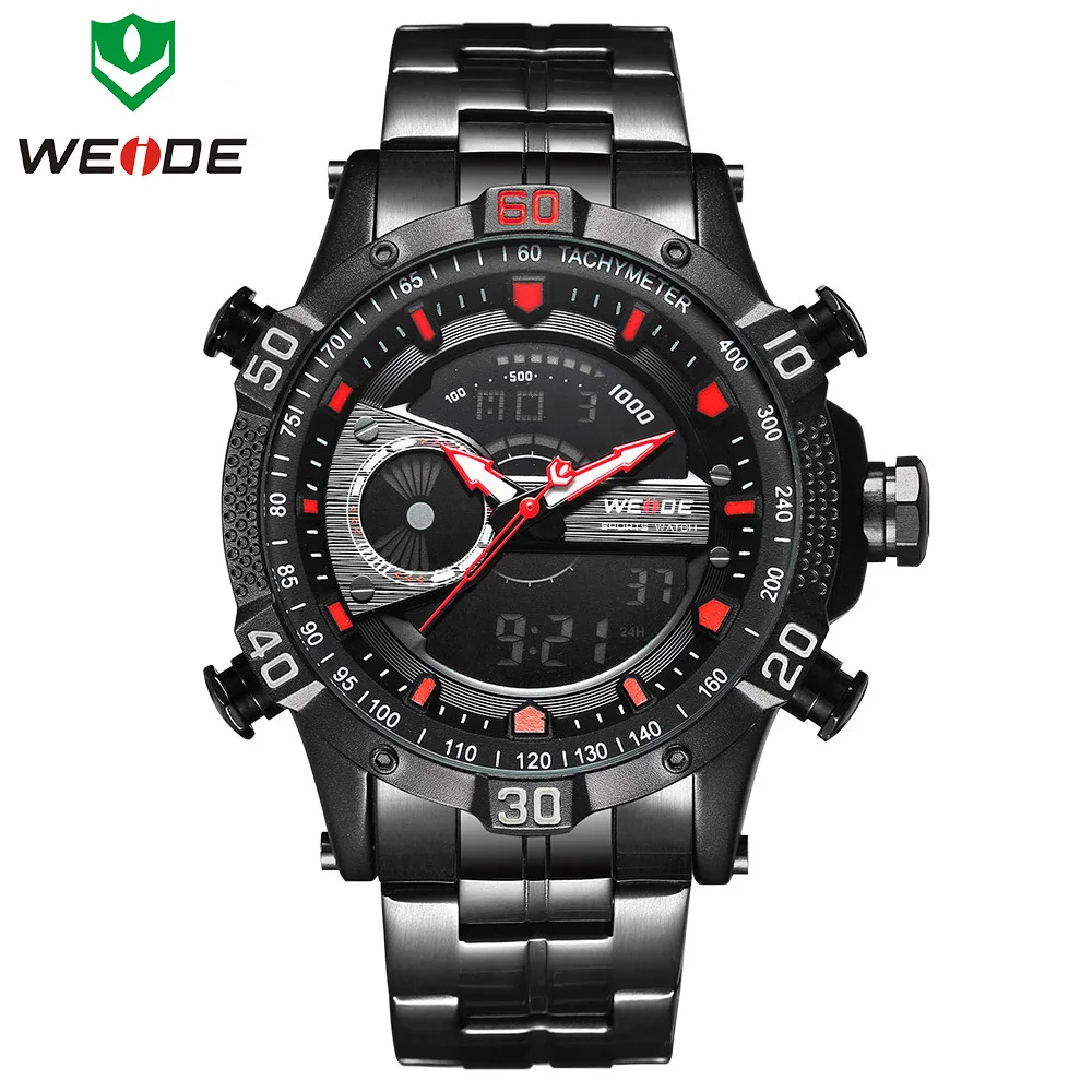 Luxury Brand WEIDE Men Military Stainless steel LED Digital Sport Watches Men's Clock Male Quartz Wrist Watch Relogio Masculino Luxury Brand WEIDE Men Military Stainless steel LED Digital Sport Watches Men's Clock Male Quartz Wrist Watch Relogio Masculino