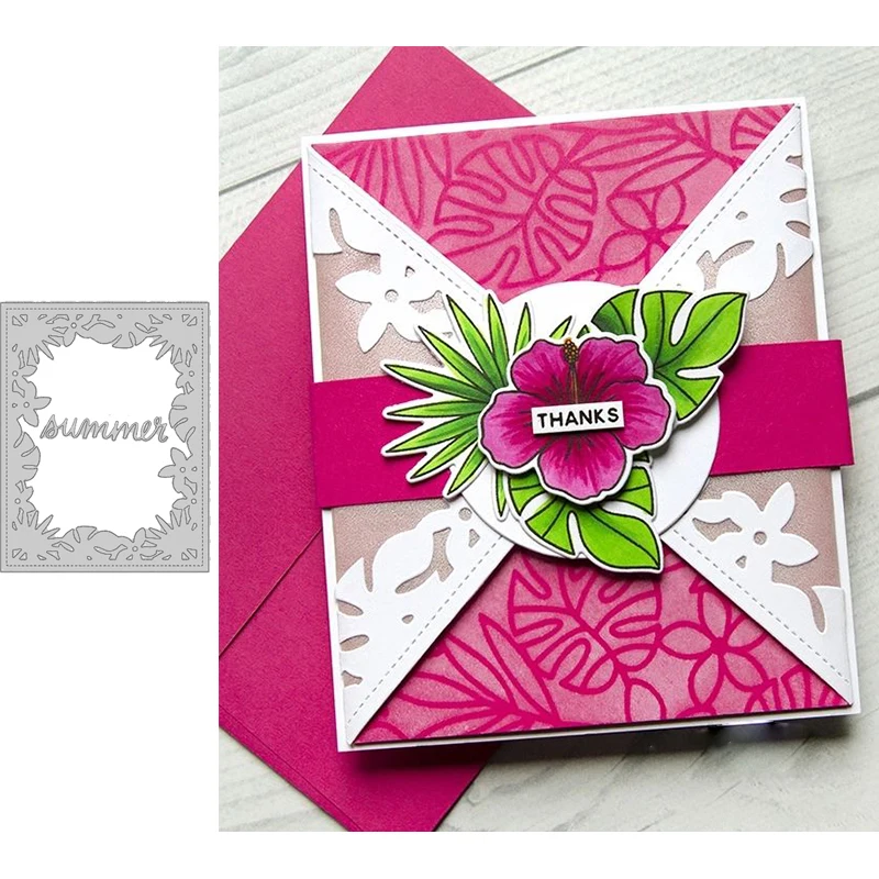 

Tropical Leaf Frame Metal Cutting Dies for Scrapbooking and Cards Making Paper Craft Dies New 2019
