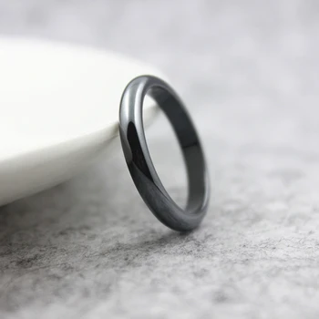Fashion Jewelry Grade AAA Quality 4mm Width cambered surface Hematite Rings (1 Piece ) HR1008