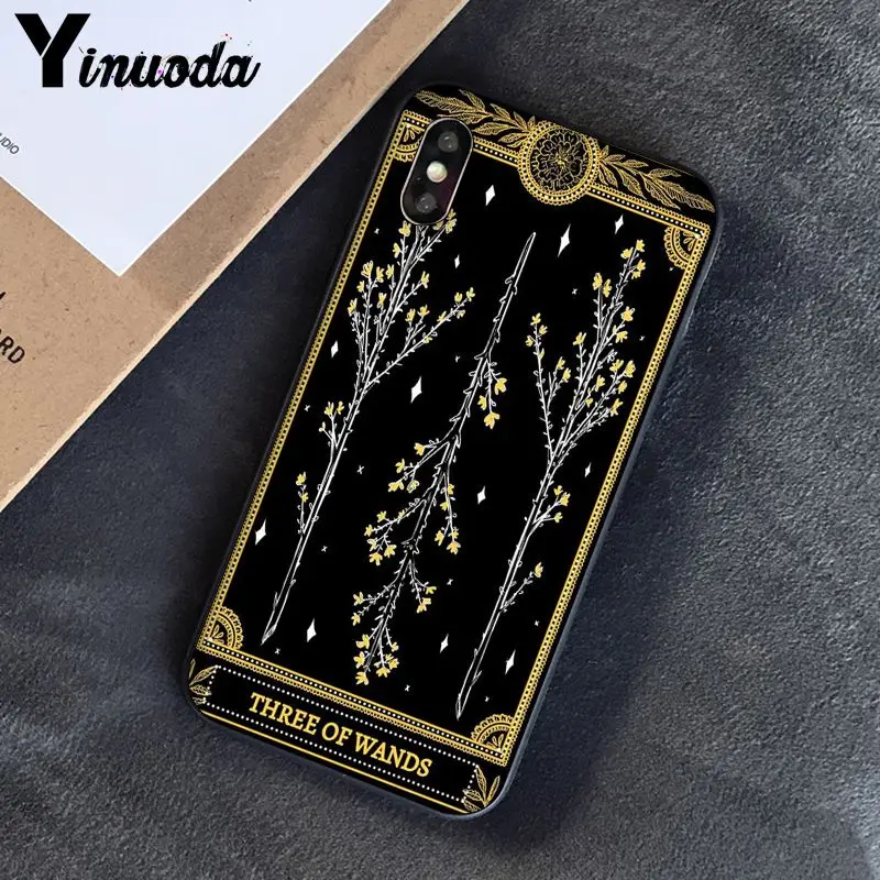 Yinuoda Death Tarot TPU черный чехол для телефона iPhone 6S 6plus 7 7plus 8 8Plus X Xs MAX 5 5S XR - Цвет: A12