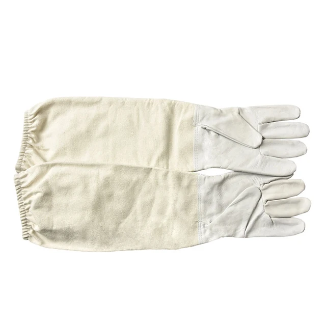 Dlkklb 1 Pár Méhészeti Kesztyűbőr Lélegző Anyagú Méheszközök Univerzális Modell Vászon Kesztyű Vágott Mézkést Árusítunk - Image 3