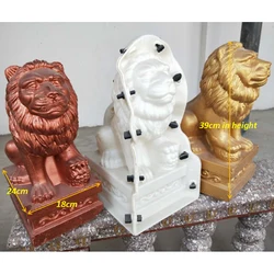 Majestic Lion Statue Mold for DIY Concrete Crafts and Outdoor Decor
