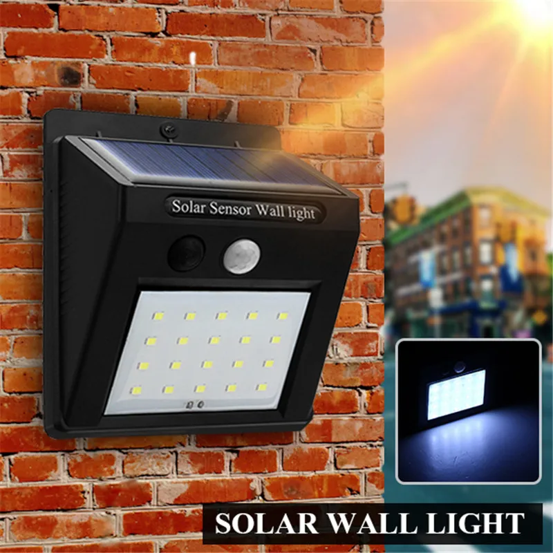 Goedkoop Mising LED Solar Lamp Motion Sensor Wireless Solar Power Light Garden Wall Yard Dek Beveiliging Outdoor Waterdicht IP 65