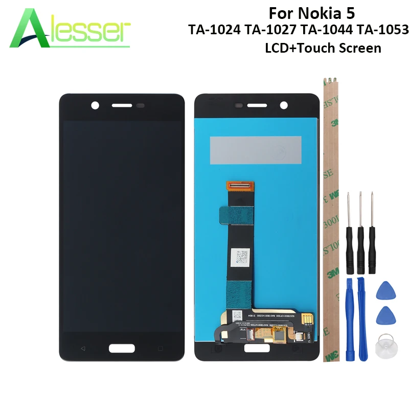 Alesser для Nokia 5 LCD TA-1024 TA-1027 TA-1044 TA-1053 ЖК-дисплей сенсорный экран дигитайзер сборка