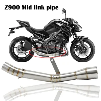 

Z900 slip-on Motorcycle exhaust muffler middle link pipe without drum escape moto steel adapter pipe for Kawasaki Z900 Ninja900
