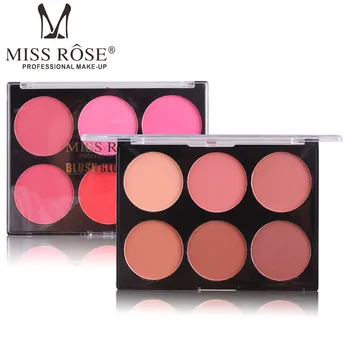 

Blusher Palette 6 Color Blush Face Pigment Minerals Pressed Powder Bronzer Cheek Colors Contour Pallete