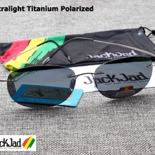 JackJad, модные, мужские, для вождения, ультралегкие, титановые, поляризационные солнцезащитные очки, фирменный дизайн, без оправы, овальная оправа, солнцезащитные очки, Oculos De Sol