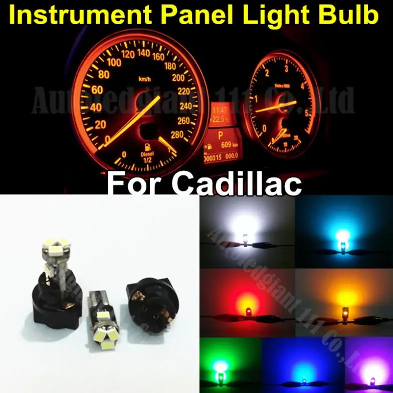 10pcs T5 Instrument Cluster Panel Bulbs and Socket Led Light 74 73 Car