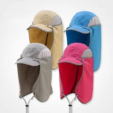 Синий зеленый розовый качество Открытый Унисекс Мужчины Женщины Анти-УФ Защита от солнца шаль шапка Кемпинг походная Кепка для рыбалки Кепка