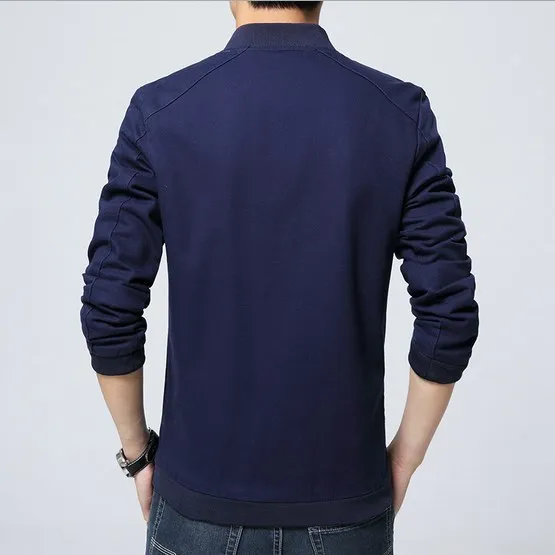 Korean Fashion Spring Autumn Outwear Jacket Men Plus Size Mens Streetwear Jackets Brand Coats Male Black Blue Khaki Red XXXXL