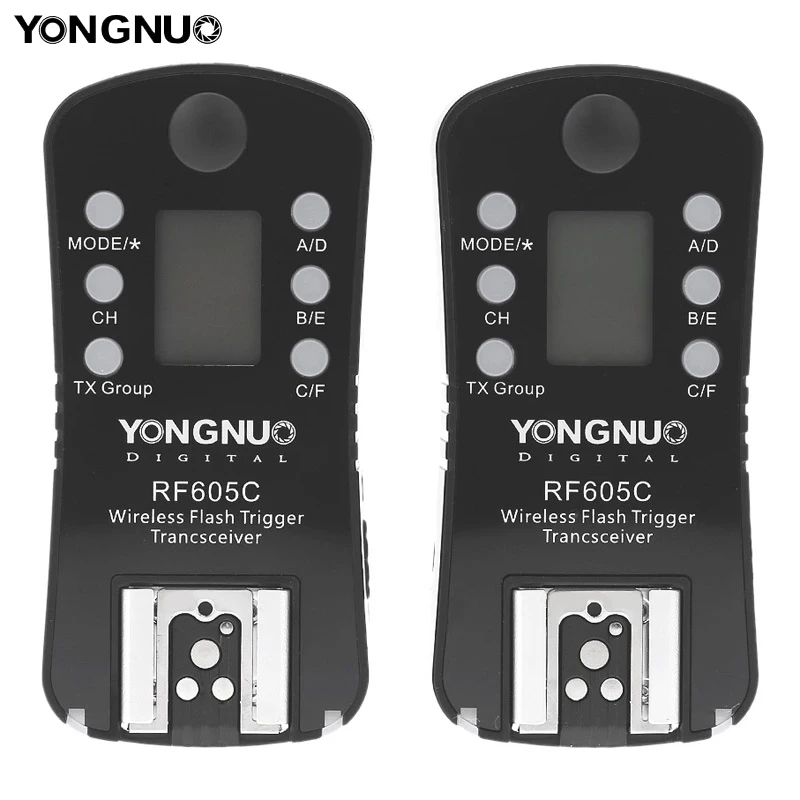 

YONGNUO RF605C Wireless Flash Trigger & Shutter Release 16 Channels with LCD display Screen for Canon Cameras