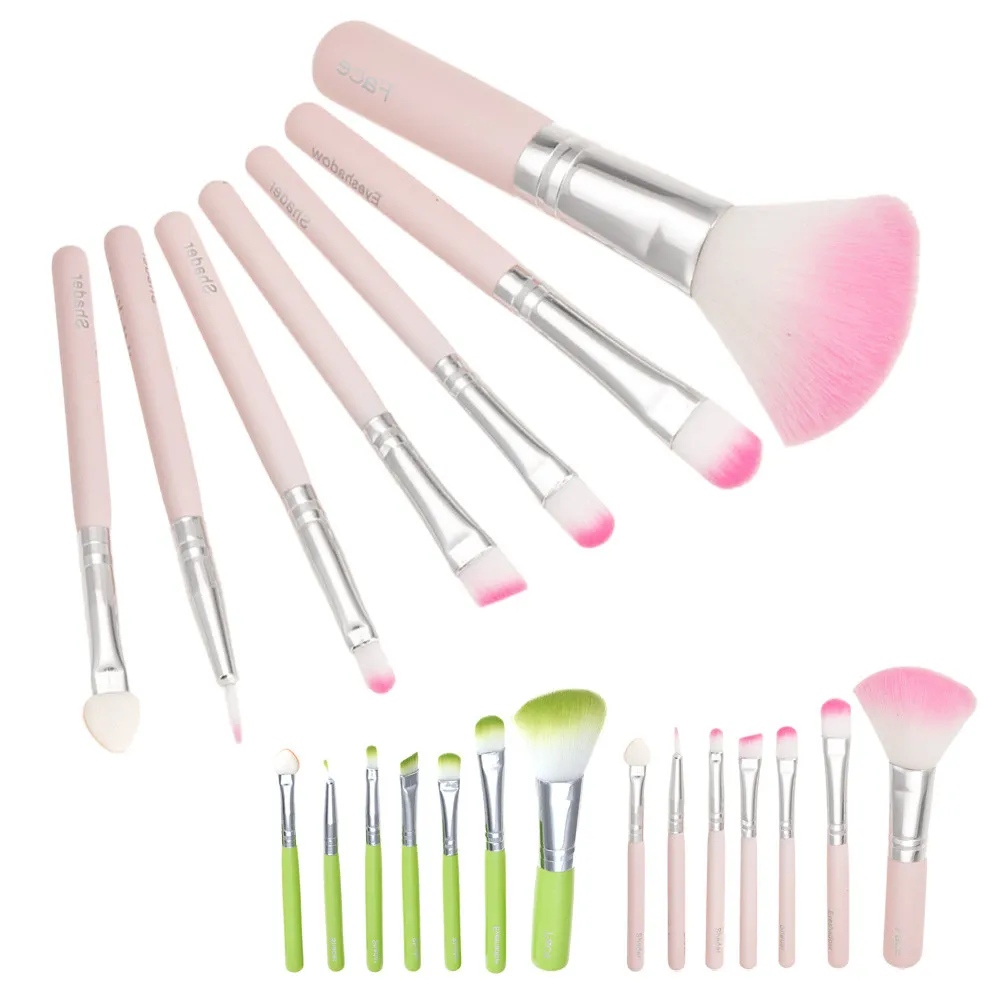 

Hot Professional 7pcs Beauty Makeup Brushes Set Kit Premium Synthetic Kabuki Cosmetic Blending Blush Eyeshadow Concealer AP195