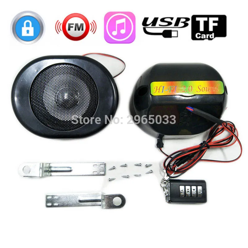 Мотоцикл Скутер MP3 плеер аудио Системы плеера fm радио TF карты USB AUX для Harley Yamaha Kawasaki