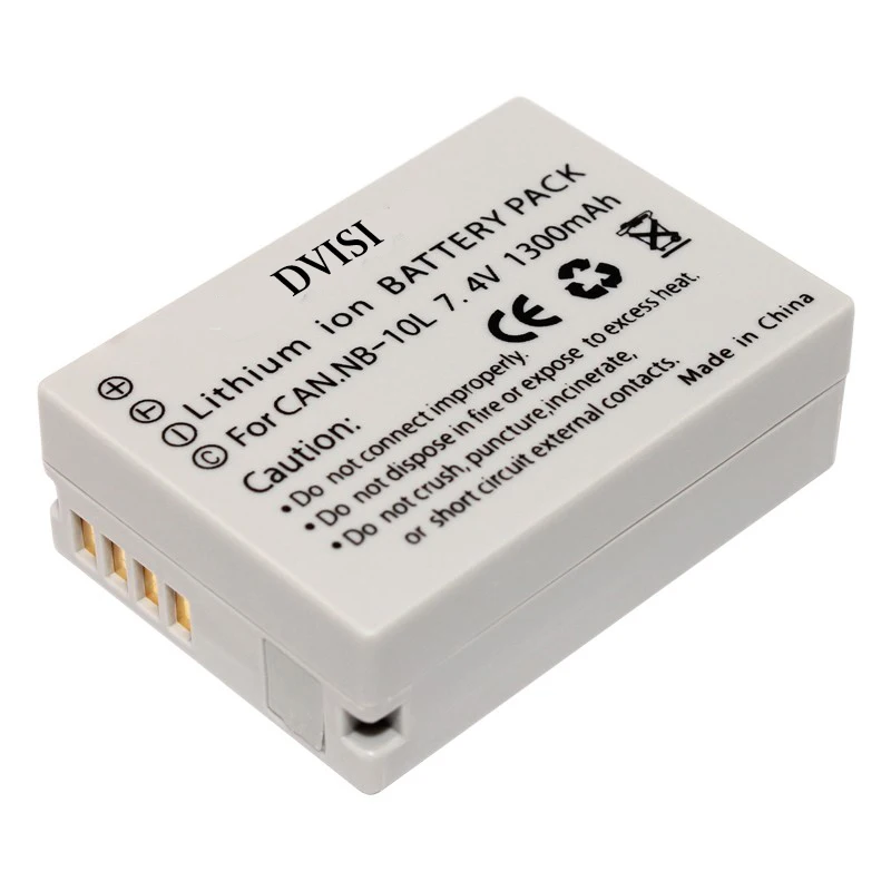 DVISI 7.4V 1300mAh NB 10L batteries NB 10L Camera Battery for Canon SX40 HS SX40HS SX50 HS
