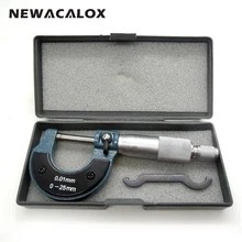 NEWACALOX Measuring Tools Outside Micrometer 0 25mm 0 01mm Stainless Steel Gauge Vernier Caliper