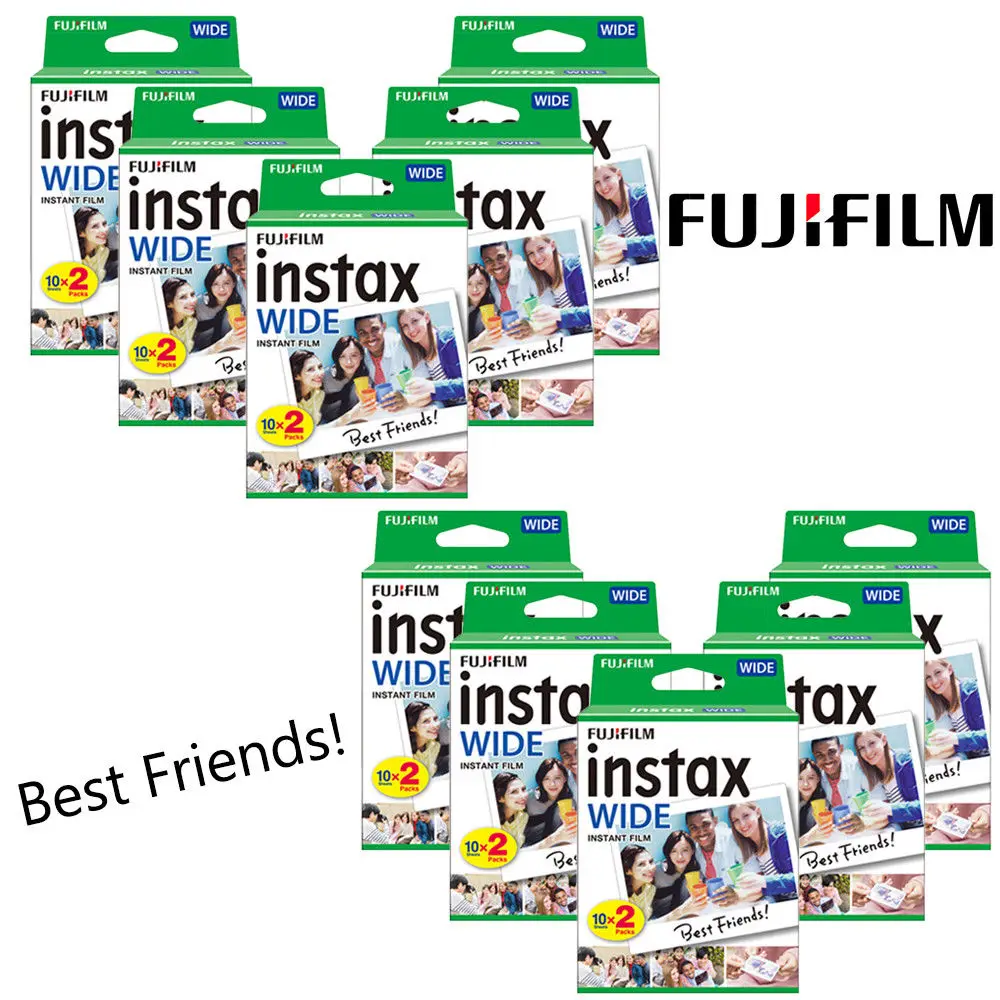 Фотобумага для фотоаппарата моментальной печати Fujifilm Instax WIDE 210 200 300 100 500AF 10/20/40/60/80/100 листов Instax WIDE films