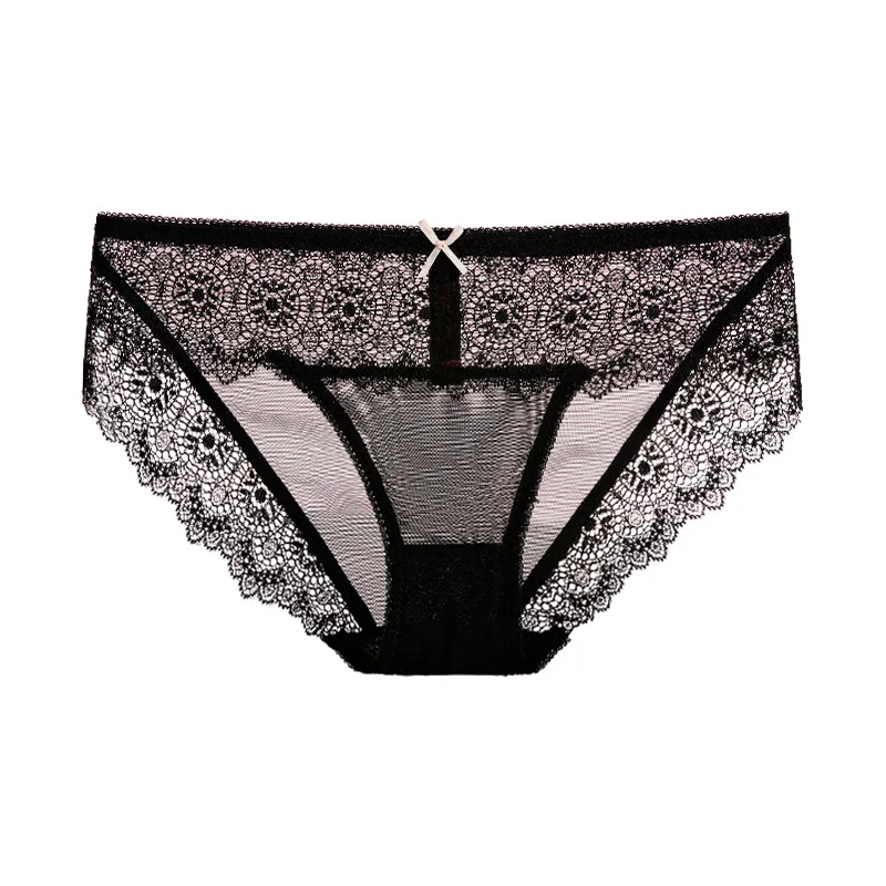 Sexy Lace Women Panties Transparent Mesh Underpants Elegant Pretty Briefs Seamless Cotton Women Underwear Hipster Lingrie (9)