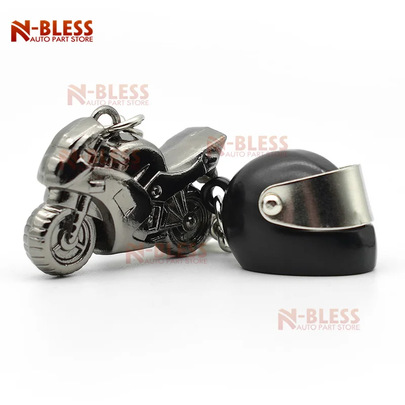 

Set Classic 3D Simulation Model Of Motorcycle Motorcycle Helmet Charms Creation Alloy Key Chain Key Holder Car Key Ring Gifts