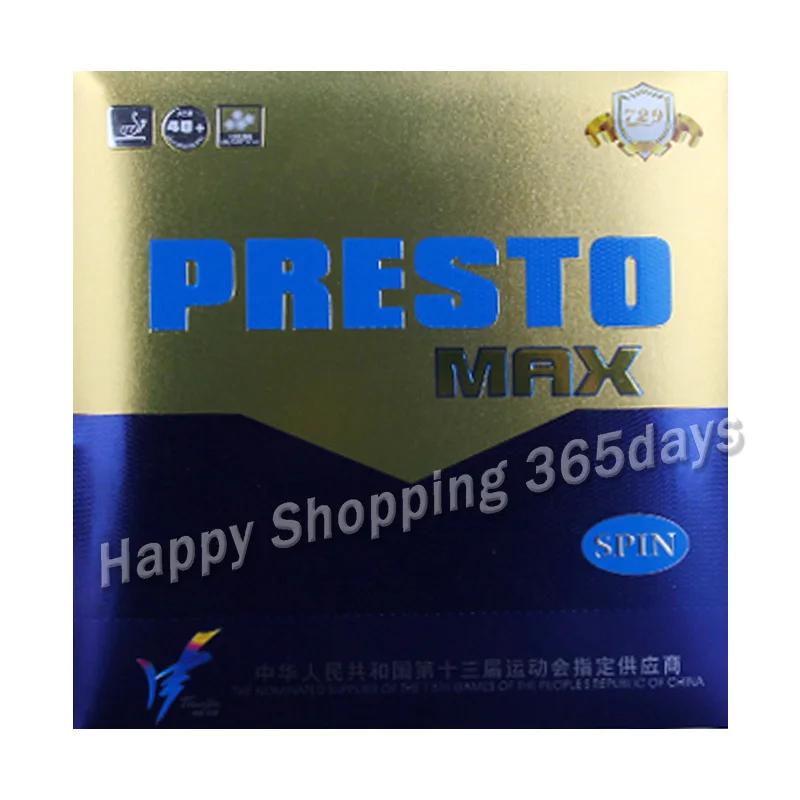 Дружба 729 PRESTO MAX (2019 новинка) спин/скорость (не липкая Резина + макропористая губка) Настольный теннис резиновая губка для пинг-понга