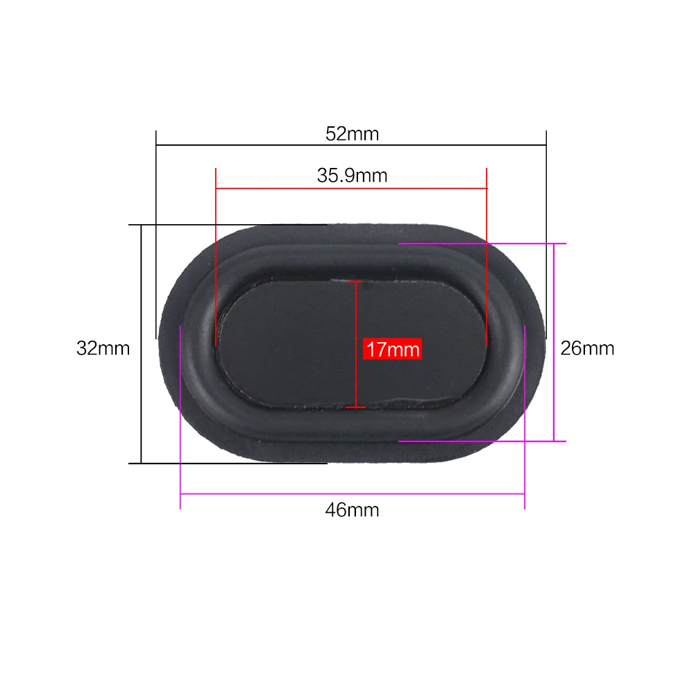 GHXAMP 2 piezas bajo el radiador pasivo de vibración de la membrana de goma para auxiliares de baja frecuencia Subwoofer portátil altavoz artesanal DIY GHXAMP 2 piezas bajo el radiador pasivo de vibración de la membrana de goma para auxiliares de baja frecuencia Subwoofer portátil altavoz artesanal DIY