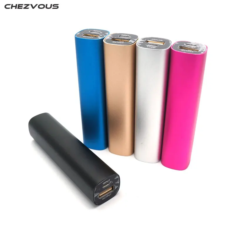 

CHEZVOUS Aluminum Alloy Power Bank DIY Box 18650 USB Power Bank Battery Charger Case for iPhone Sumsang SmartPhone Factory Price