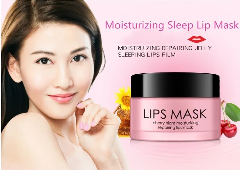 HENKEY lips mask repair  lip wrinkles to improve for sleep Exfoliator lip balm nourish Carry bright lip color Night moisturizing