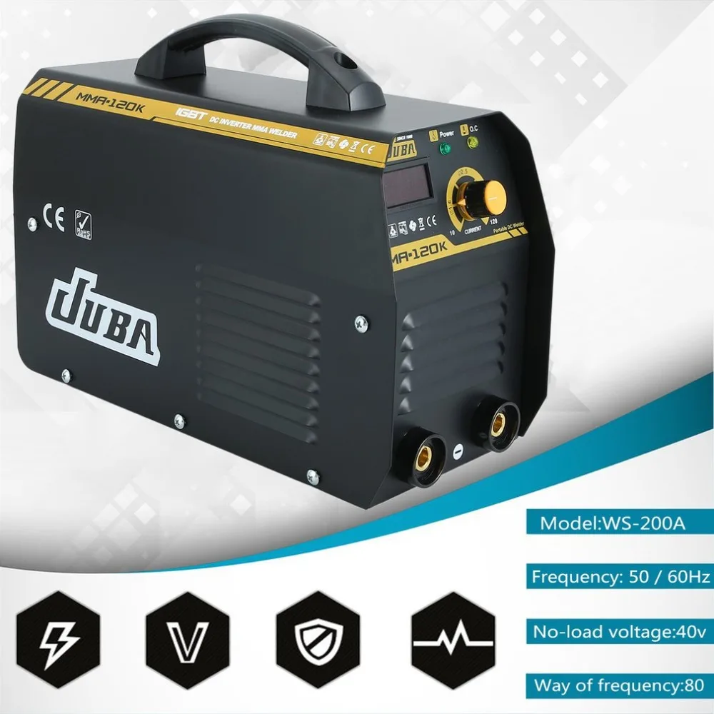 

New MMA-120 IGBT Electrodes Inverter Welding Machine Professional Electric Welding Machine MMA Weldering Equipment EU Socket