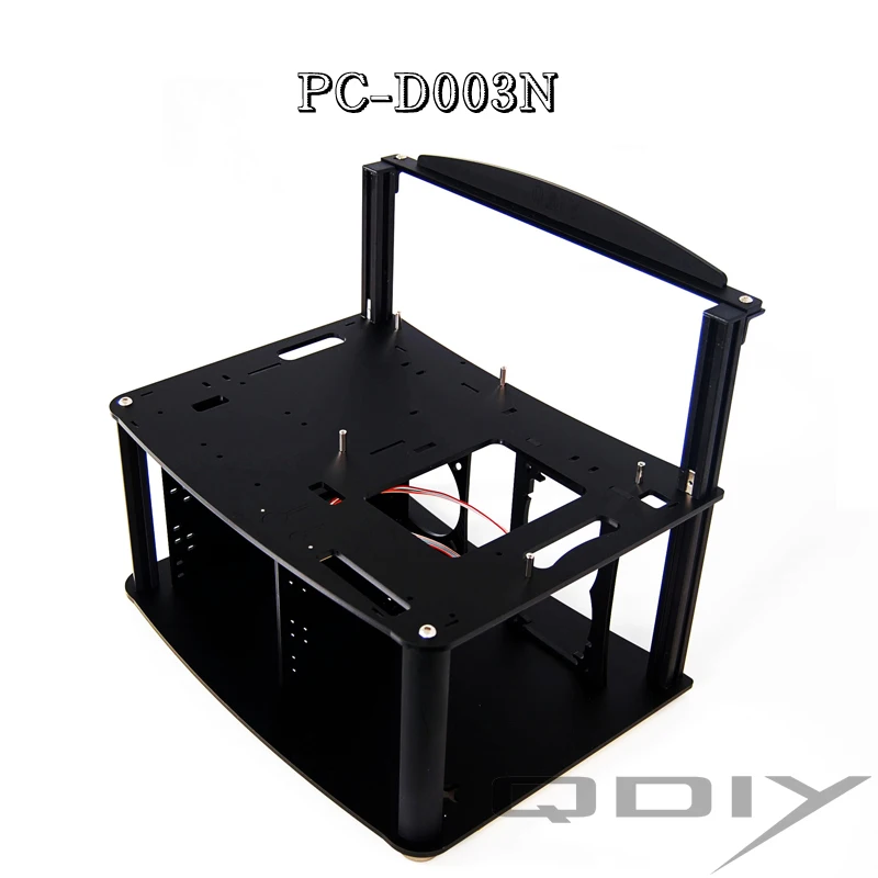 QDIY PC-D003N PMMA голые охлаждения Персонализированные Акриловые ПК компьютерные корпуса компьютерное шасси