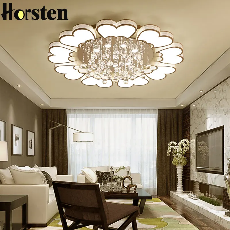 

Horsten Modern Remote Control Ceiling Chandelier Creative Flower Crystal Ceiling Lamp For Living Dining Room Restaurant Bedroom
