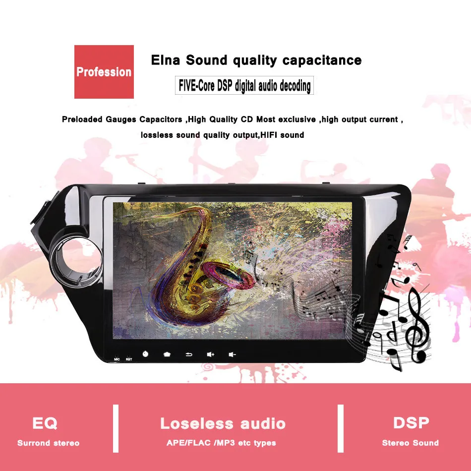 Perfect Android 9.0 9 Inch Car DVD Player For KIA K2 RIO 2010 2011 2012 2013-2015 With Radio GPS Navigation RDS Buetooth handsfree 1080P 7