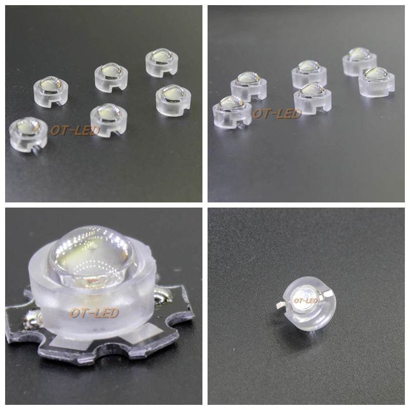 200pcs 13mm IR LED mini Lens 1W 3W 5W 15 30 45 60 90 100 Degree Needn't Holder for IR CCTV LED Convex Lenses