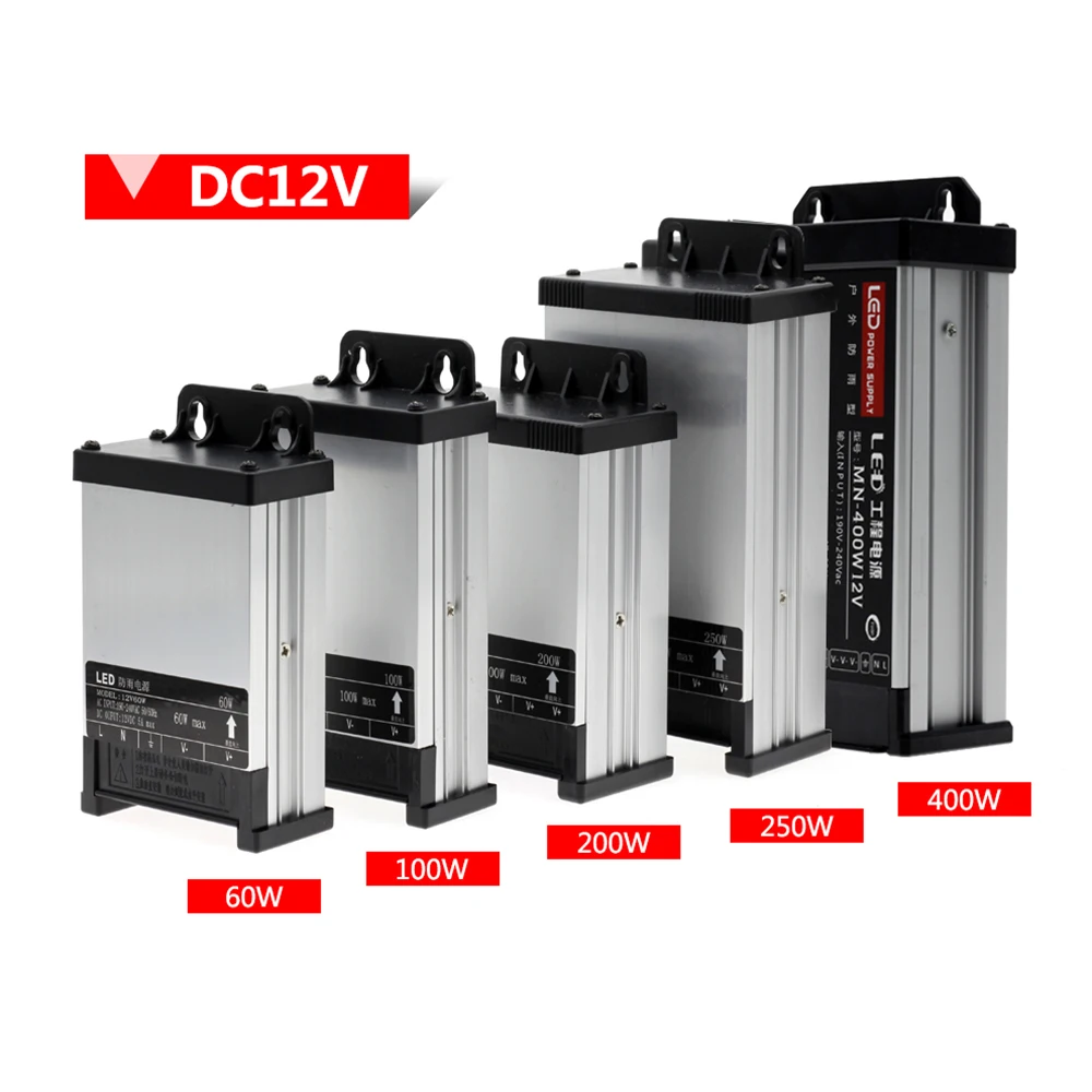 

DC 12V 24v Outdoor Rainproof 220V TO 12V 2A 5A Transformers Power Adapter Supply LED Driver 12 V Power Supply 24v for LED Strip
