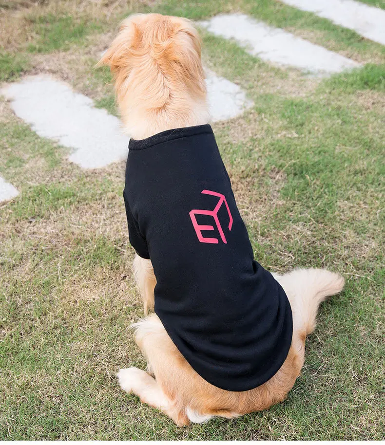 2017 Autumn Novelty Large Dog Sweatshirts Cotton Fleece Fashion Punk Big Dog Clothes Patterns 3XL-7XL (9)