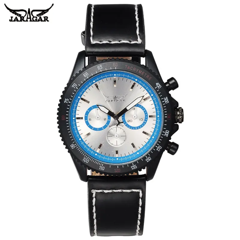 JARAGAR Automatic Self-Wind Mens Watches Luxury Mechanical Watch Shock Resistant Complete Calendar For Men | Наручные часы