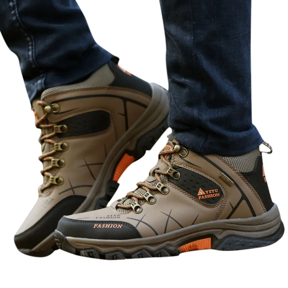 2019 Men's summer breathable mesh climbing walking shoes outdoor sports shoes non-slip running walking shoes for male 40J10 (6)