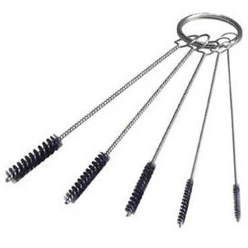 

5pc Flexible Nylon Straw Pipe Tube Cylinder Bores Cleaning Wire Brushes Stainless Steel for Cleaning Pipes Tubes Cylinders Bores