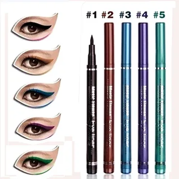 

5 Colors Choose Black Brown Blue Purple Green Liquid Eye Liner Pen Waterproof Eyeliner Brand New Makeup Eye Cosmetic Set