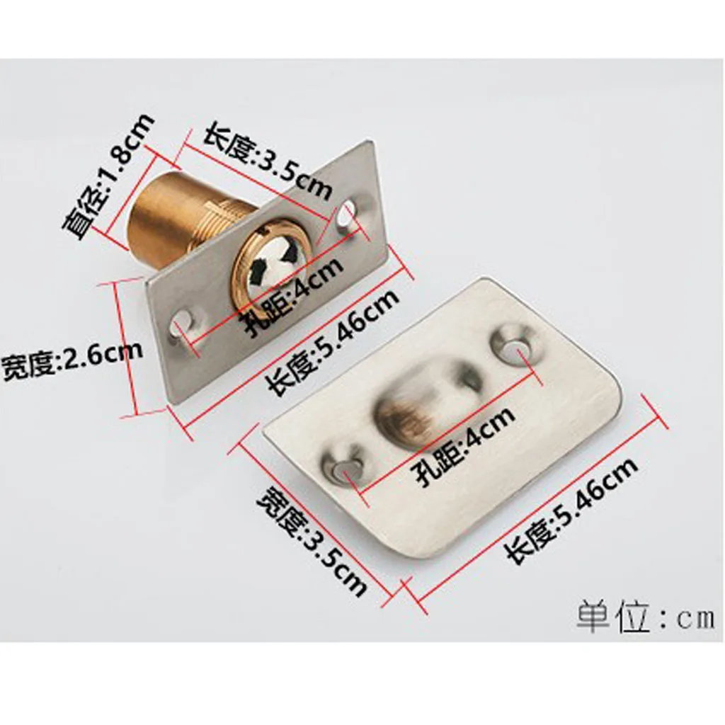 Adjustable Roller Ball Door Spring Catch Lock Internal Latch Stainless Steel Room Cabinet Gate Door