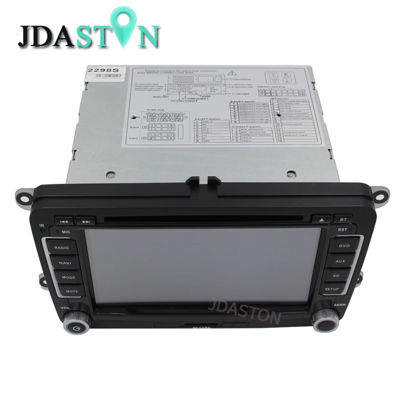 JDASTON 2 DIN 7 Inch Car DVD GPS Radio For Skoda Volkswagen VW Passat B6 Polo Golf 4 5 Touran Sharan Jetta Caddy T5 Tiguan Bora