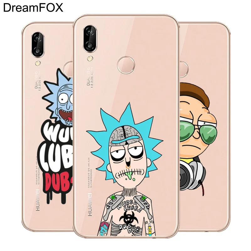 DREAMFOX M130 рик и морти мягкий тпу силиконовый чехол для huawei Honor 6A 6C 6X 7C 7X8 Lite Pro |